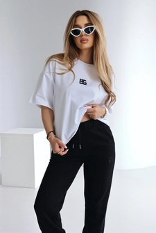 T-Shirt damski BG Ocean | biały-czarny