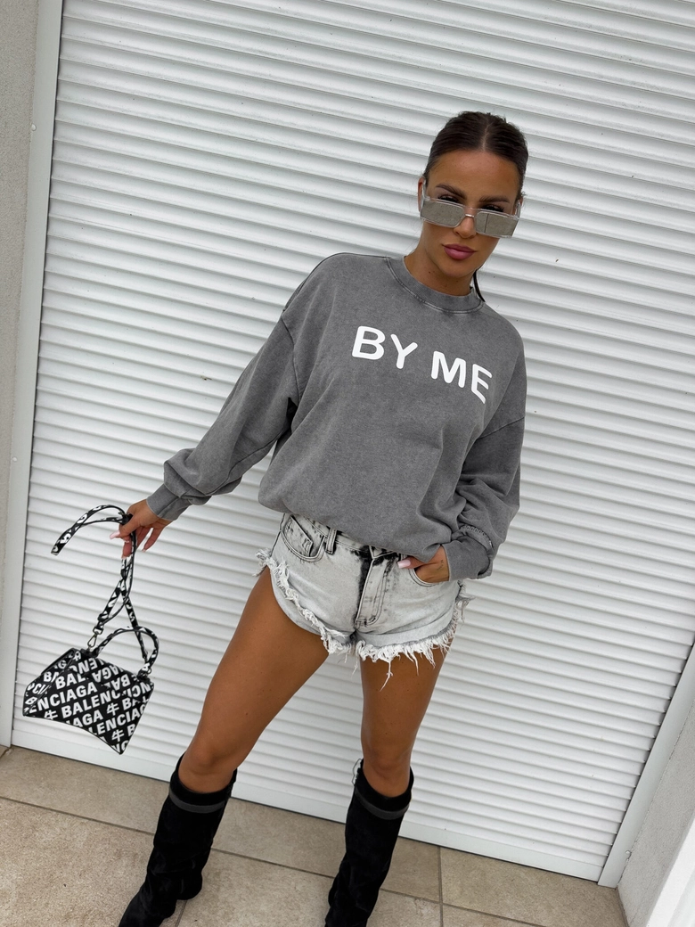 Dekatyzowana bluza DOSE - szara