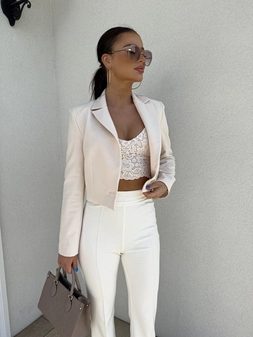 Marynarka SLIM - jasny beż