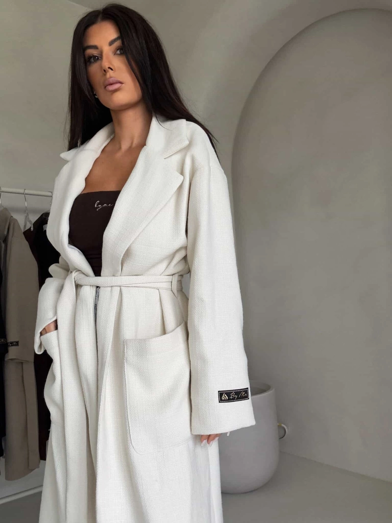 Płaszcz BOSS – ecru