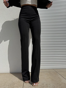 Spodnie DZWONY - czarne T19150