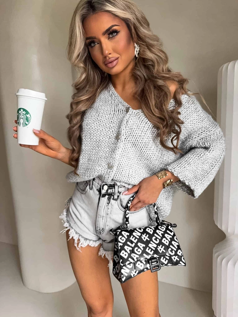 Kardigan ROYAL - szary