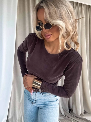 Bluzka LAMIA – czekoladowa