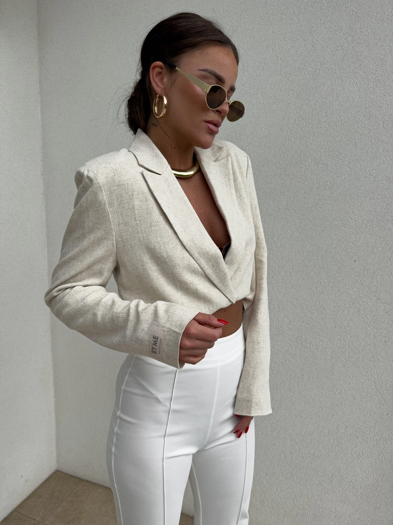 Marynarka SLIM natural - jasny beż