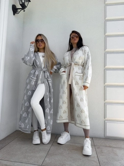 Kardigan płaszcz ANDREA – ecru