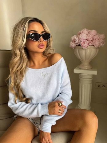 Sweter HERMES – błękitny