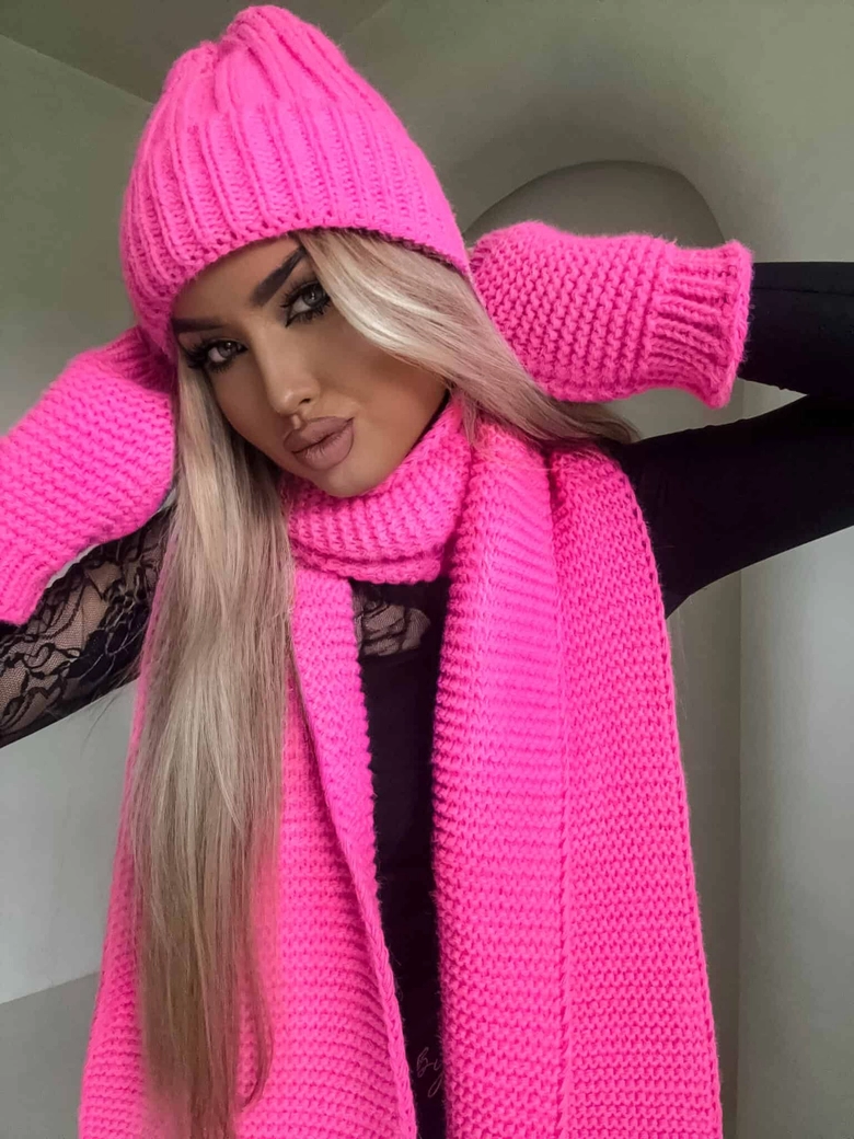 Komplet ALASKA - barbi róż