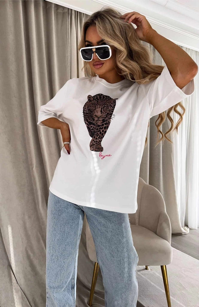 T-SHIRT MEDIUM TIGER - ecru