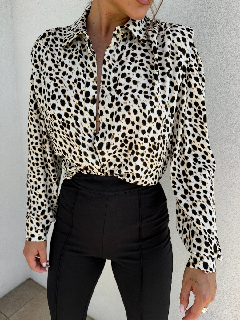 Koszula JACKSON print – panterka O17123