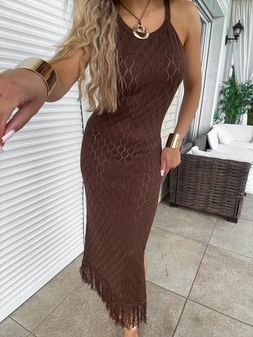 Sukienka BOGINI - czekoladowa