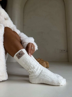 Skarpety WOOL – ecru