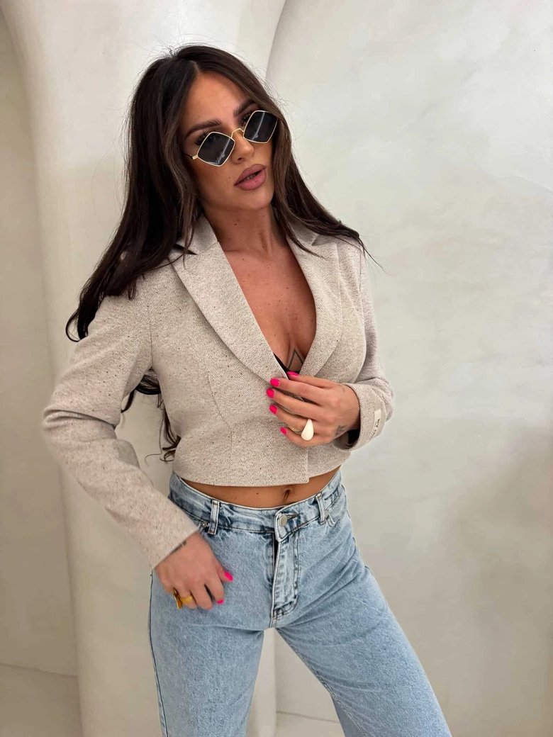 Marynarka SLIM melange - multi