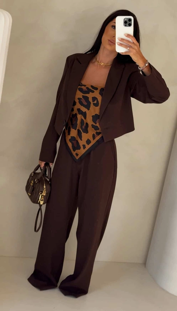 Marynarka SLIM - czekoladowa