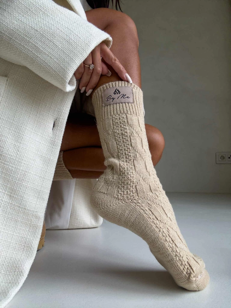 Skarpety WOOL – beżowe