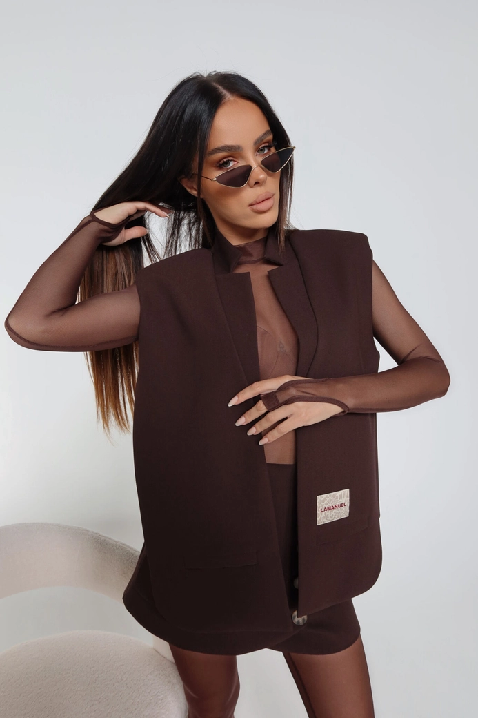 Kamizelka FOLD czekolada