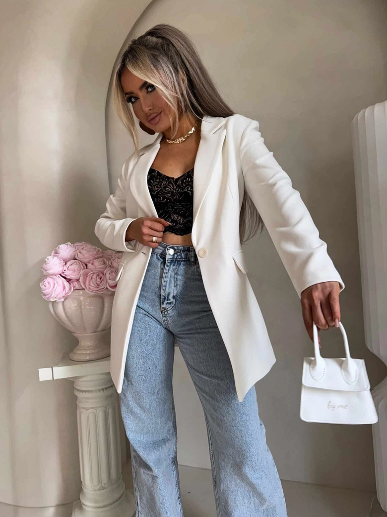 Marynarka LONG – ecru