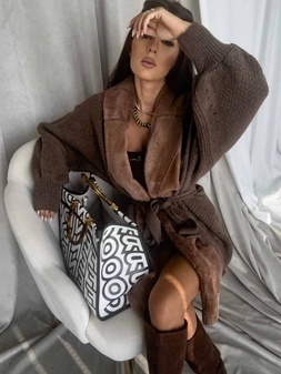 Kardigan DREAM - czekoladowy