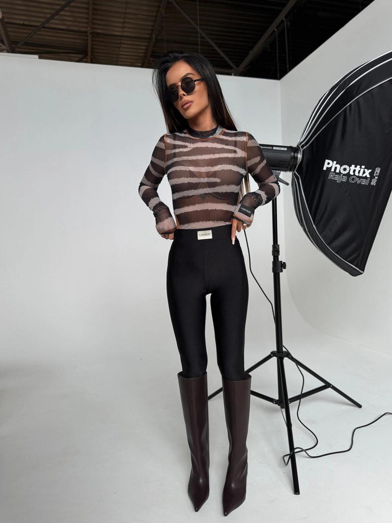 Legginsy FAMOUS czarne