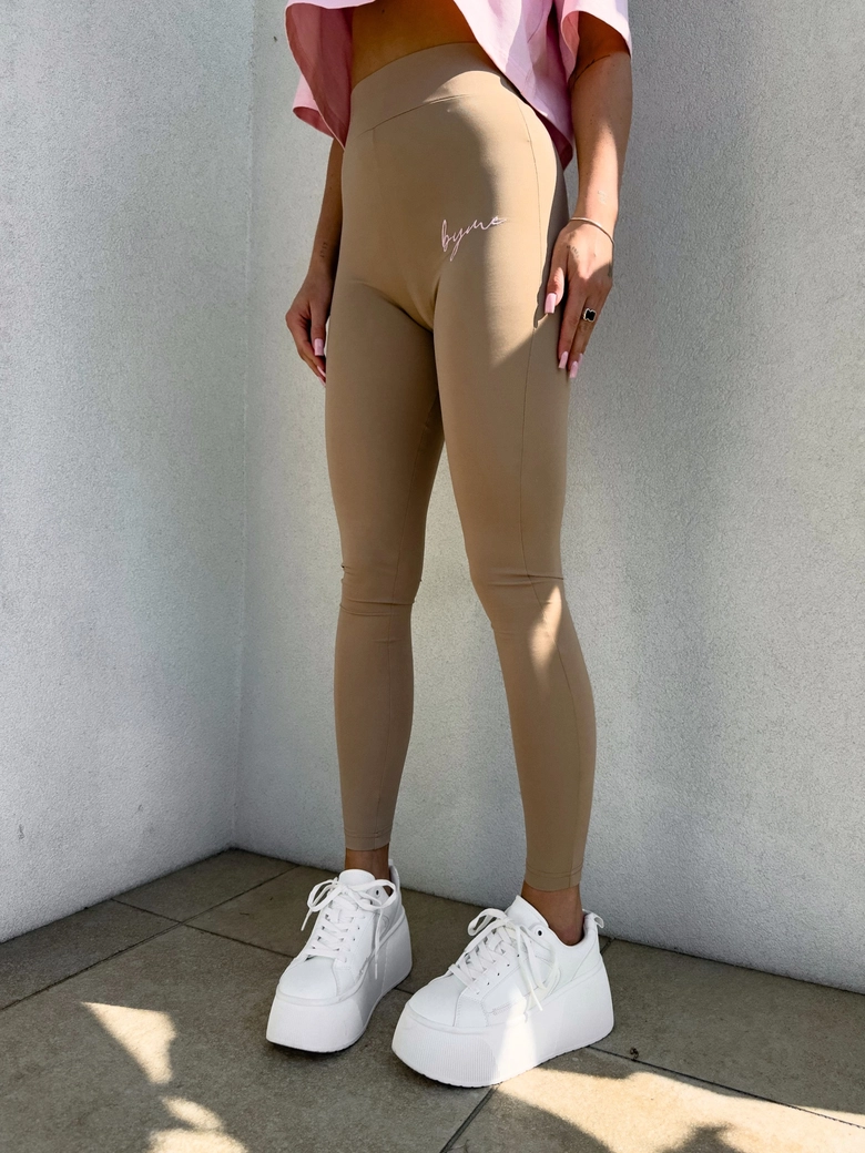 Legginsy DUAL – ciemny beż