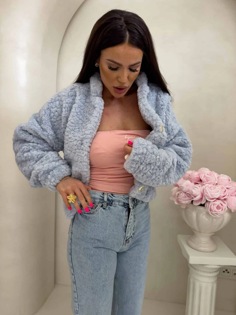 Kurtka bomberka CLOUDY – baby blue