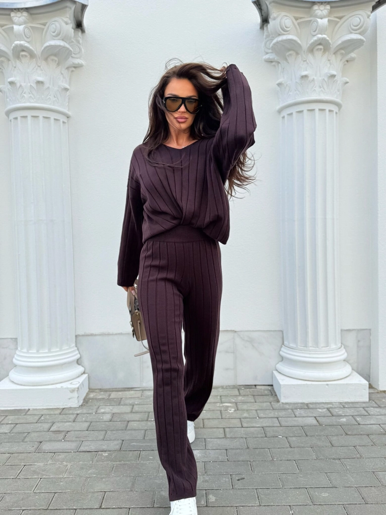 Komplet CANDICE – czekoladowy