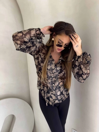 Bluzka LISBONA - flowers