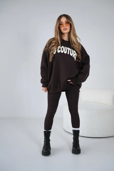 Bluza damska BG Heya | gorzka czekolada