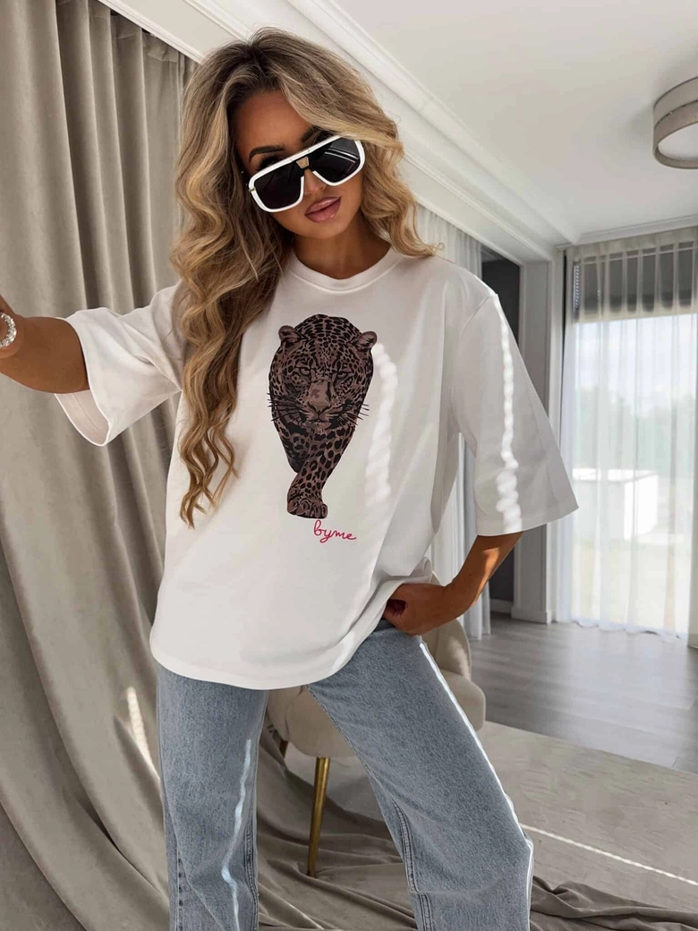 T-SHIRT MEDIUM TIGER - ecru