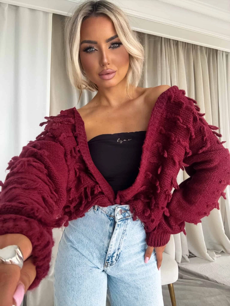 Sweter LIZZY – bordowy