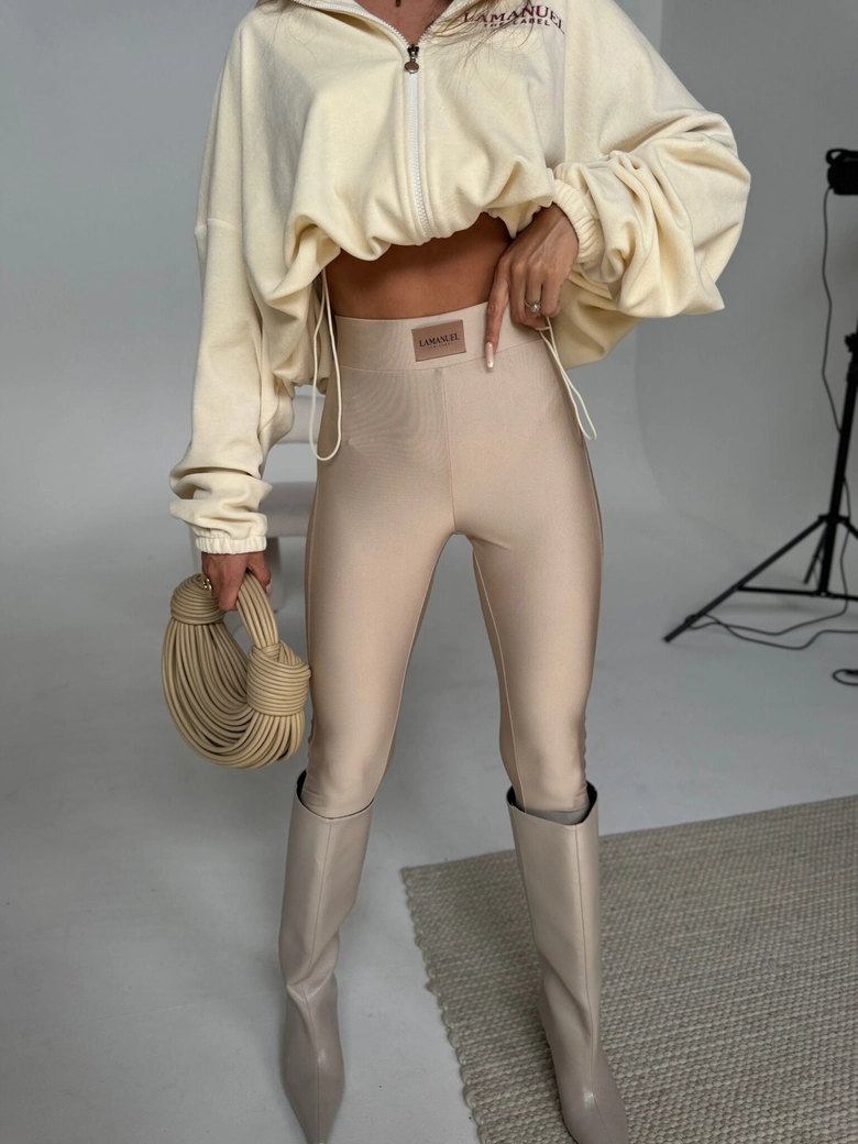 Legginsy FAMOUS beż