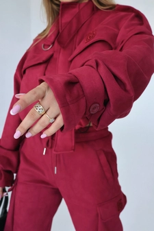 Kurtka damska BG Military | bordo