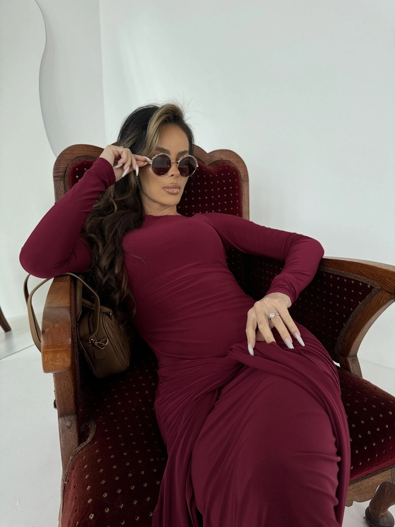 Sukienka SAINT bordo A18437