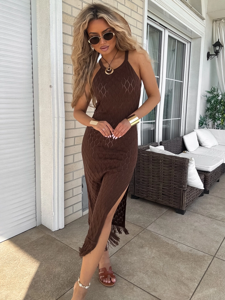 Sukienka BOGINI - czekoladowa