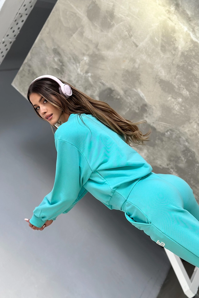 Spodnie damskie BG Brand | mięta T20717