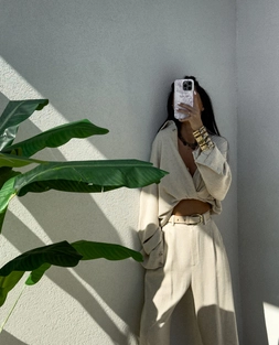 Koszula OVER SPRING natural – jasny beż