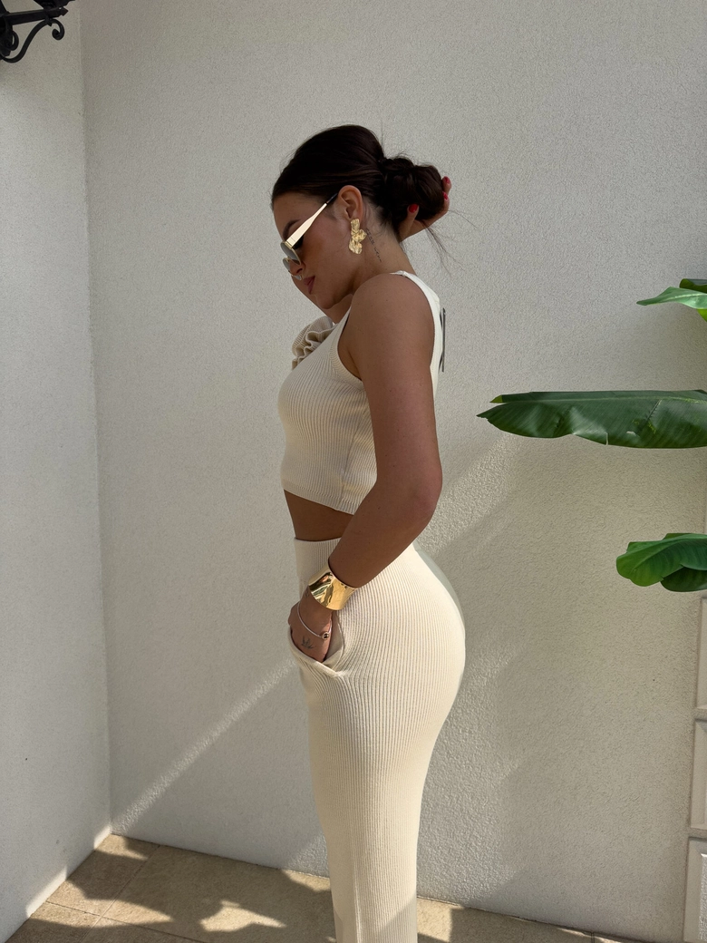 Komplet DELANI ROSE – jasny beż