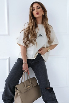 T-Shirt damski BG Bing | waniliowy