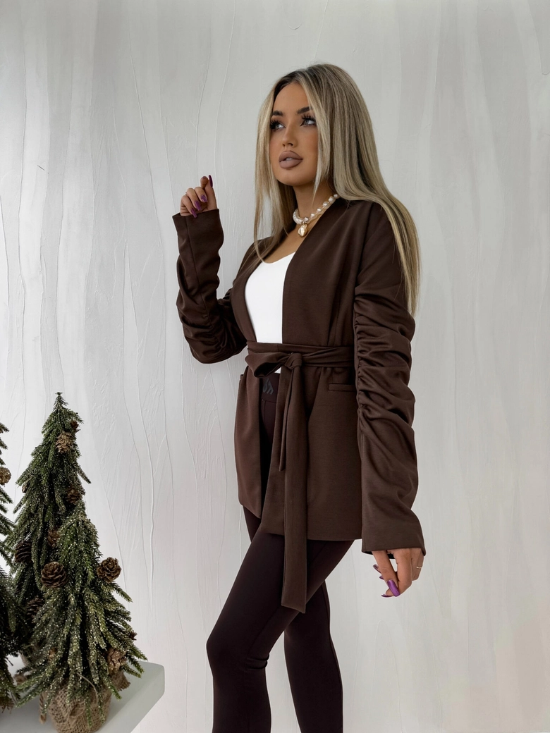 Marynarka ISABELLE – czekoladowa R19024