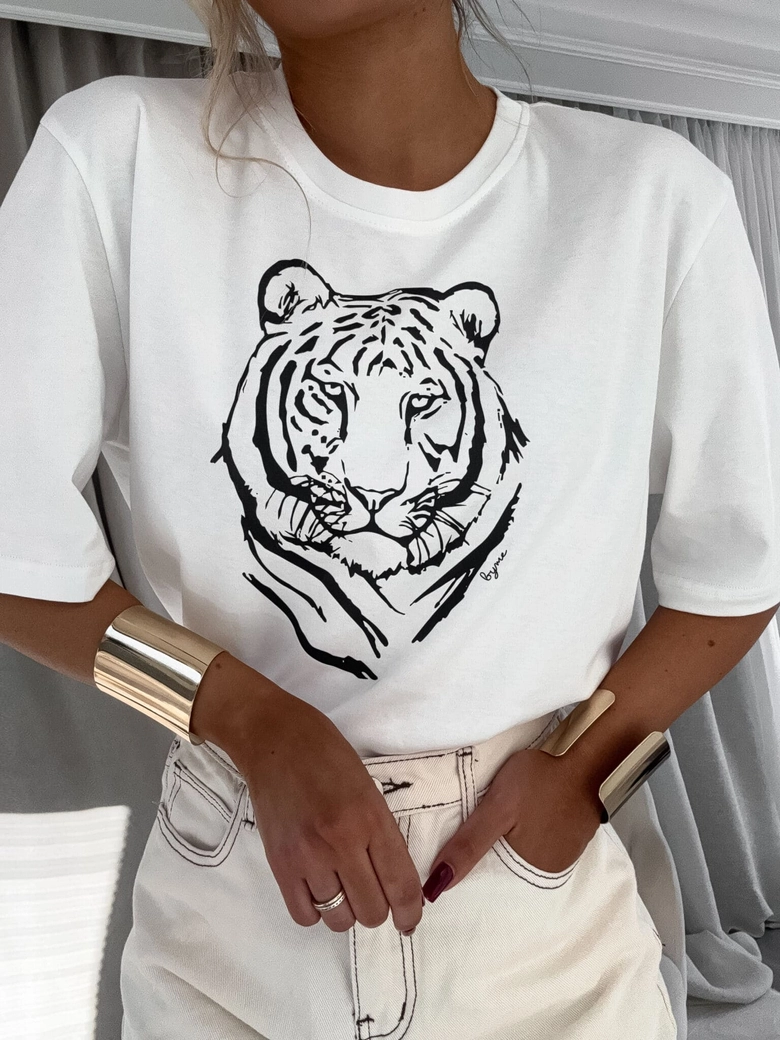 T-shirt TYGRYS - ecru