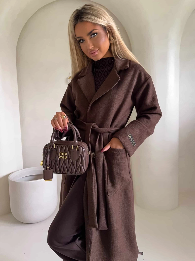 Płaszcz BOSS – czekoladowy