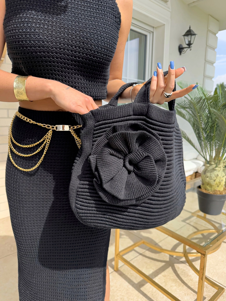 Torba FLOWER - czarna