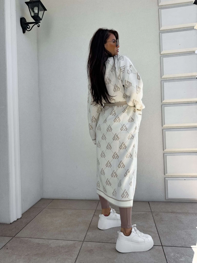 Kardigan płaszcz ANDREA – ecru