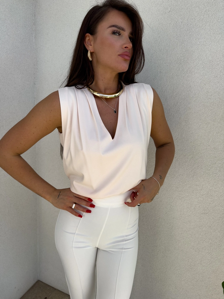 Bluzka BUSINESS - jogurtowa