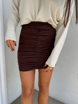 spódnica MARSZCZONA – czekoladowa BYME17151