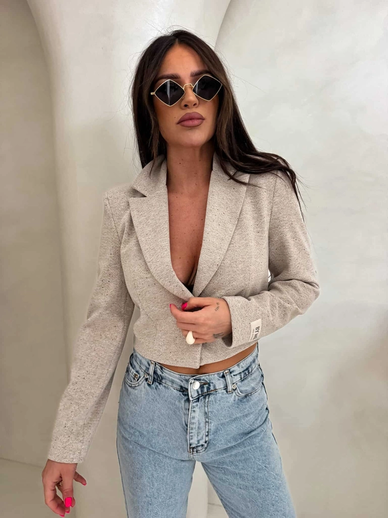 Marynarka SLIM melange - multi