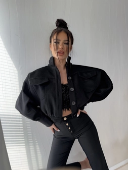 Kurtka MODERN – czarna W16544