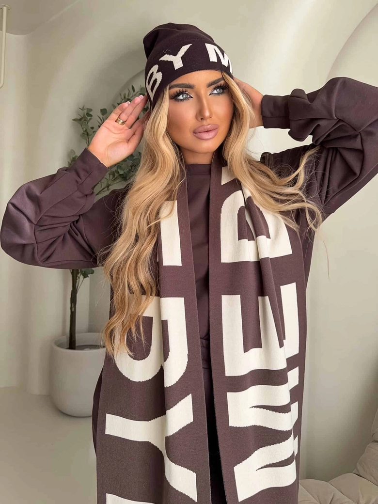 Czapka BY ME - czekoladowa