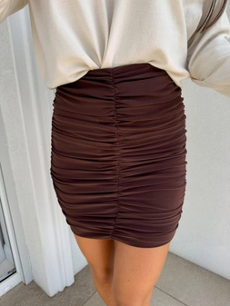 spódnica MARSZCZONA – czekoladowa BYME17151