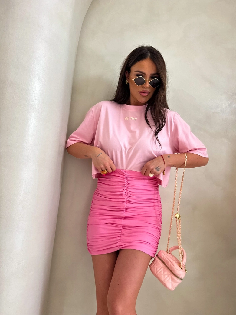 Spódnica MARSZCZONA – różowa