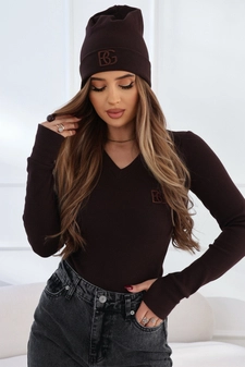 Czapka BG Hola | gorzka czekolada